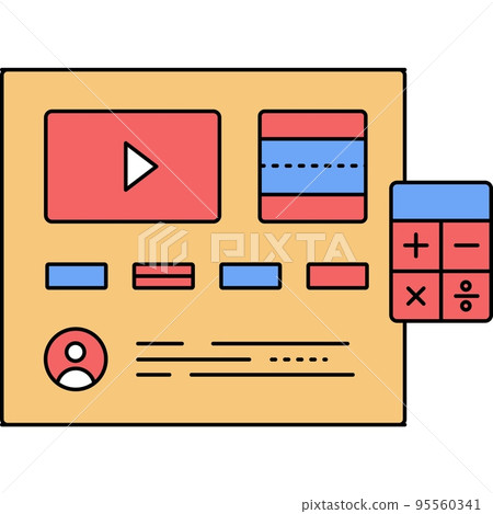 Business data icon technology vector web analysis Business data icon technology vector web analysis 95560341