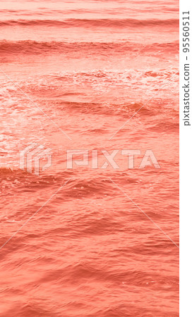 Real photo sea water waves, abstract background, nature power, bright orange red more tone in stock Real photo sea water waves, abstract background, nature power, bright orange red more tone in stock 95560511