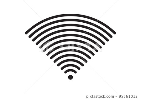 Wi Fi symbol signal connection. Vector wireless internet technology sign. Wifi network communication icon. Wi Fi symbol signal connection. Vector wireless internet technology sign. Wifi network communication icon. 95561012