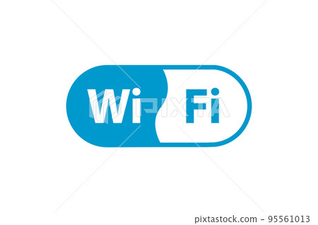 Wi Fi symbol signal connection. Vector wireless internet technology sign. Wifi network communication icon. 95561013