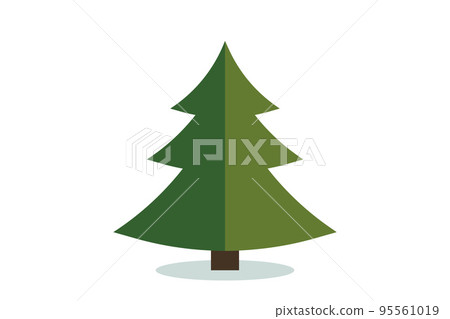 Christmas tree vector icon. Modern style fir symbol in color for holiday decoration, gift card design. Christmas tree vector icon. Modern style fir symbol in color for holiday decoration, gift card design. 95561019