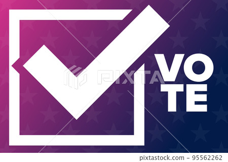 Vote. Elections concept. Template for background, banner, poster with text inscription. Vector EPS10 95562262