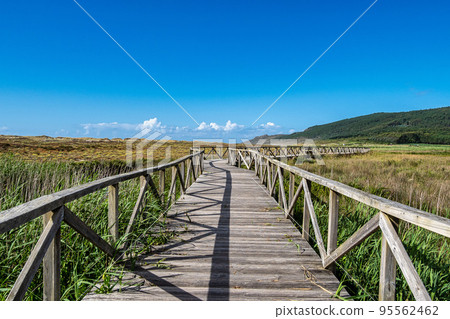 Landscape at the Beach of Laxe, Praia de Laxe also Playa De Laxe, Spain Galicia Costa da Morte Landscape at the Beach of Laxe, Praia de Laxe also Playa De Laxe, Spain Galicia Costa da Morte 95562462