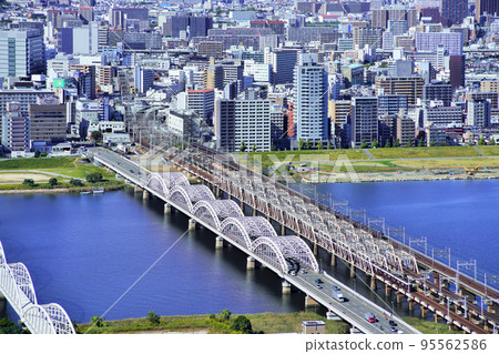 Around Juso Station on the Hankyu Railway 95562586