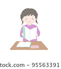 girl reading a textbook 95563391