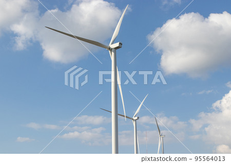 Wind turbine generate electricity with blue sky.. 95564013