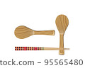 [炊具]飯勺（木）和筷子 95565480