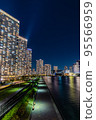 Waterside tower apartment group 2 at night 95566959