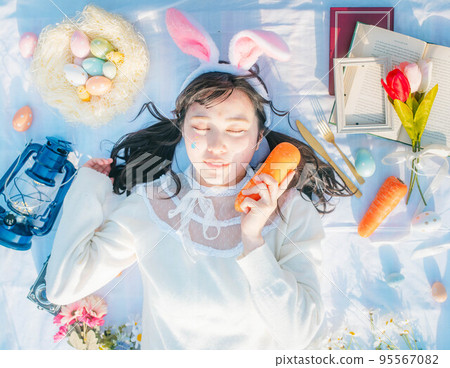 rabbit and easter rabbit and easter 95567082