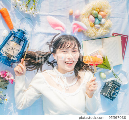 rabbit and easter rabbit and easter 95567088
