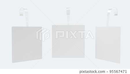 Square advertising wobblers front and angle view. Realistic 3d set white paper promotion stickers on clear plastic strips. Mockup blank price tag hang on wall, isolated pricing labels. 3D illustration Square advertising wobblers front and angle view. Realistic 3d set white paper promotion stickers on clear plastic strips. Mockup blank price tag hang on wall, isolated pricing labels. 3D illustration 95567471
