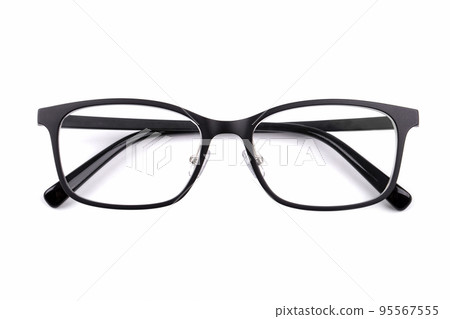 Black glasses isolated on white background Black glasses isolated on white background 95567555