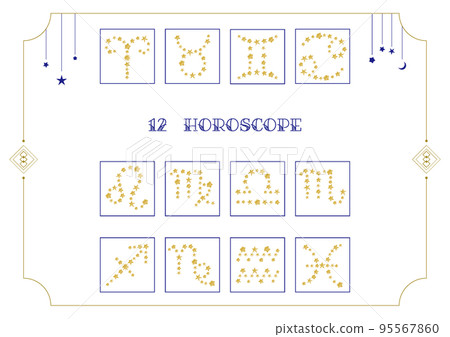 Mark sign of 12 constellations made of stars Mark sign of 12 constellations made of stars 95567860
