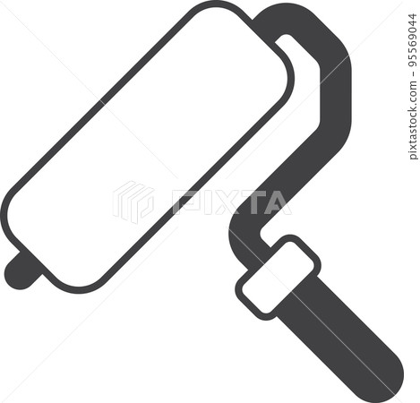 paint roller illustration in minimal style 95569044