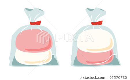 Red and white mochi for mochimaki Red and white mochi for mochimaki 95570780