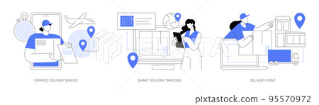 Global postal mail abstract concept vector illustrations. Global postal mail abstract concept vector illustrations. 95570972