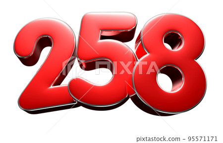 Number 258 red. Number 258 red. 95571171