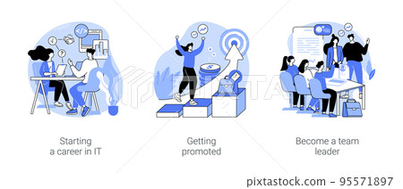 IT career growth isolated cartoon vector illustrations se IT career growth isolated cartoon vector illustrations se 95571897