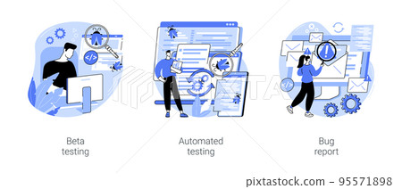 QA isolated cartoon vector illustrations se QA isolated cartoon vector illustrations se 95571898