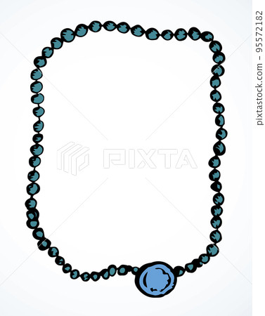 Antique beads. Vector drawing frame Antique beads. Vector drawing frame 95572182