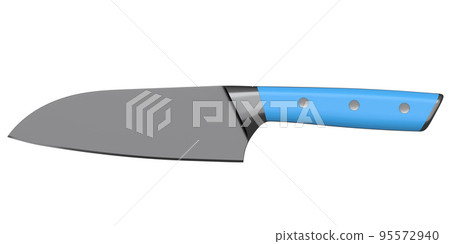 Chef's kitchen knife with a wooden handle isolated on white background. Chef's kitchen knife with a wooden handle isolated on white background. 95572940