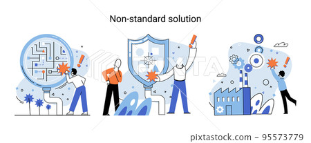 Non Standard Options Examples Non standart solution. Creation of individual... - Stock Illustration ...