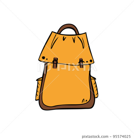 Sports hiking backpack. Vector illustration in doodle style Sports hiking backpack. Vector illustration in doodle style 95574025