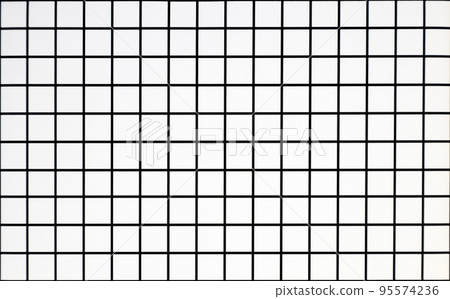 White cell background with intersecting black lines. Black and white cell. Black metal mesh texture isolated on white background. White cell background. 95574236