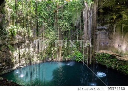 Ik Kil cenote is Archeological Park near Chichen Itza, Yucatan, Mexico 95574380