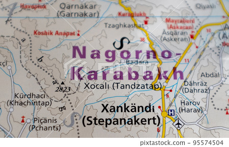 Map of Nagorno-Karabakh. 95574504