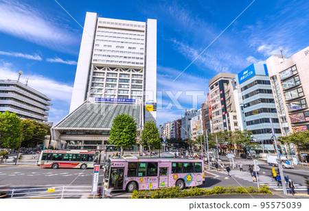 Tokyo cityscape in Japan Looking at Nakano Sunplaza in front of Nakano Station and the cityscape = October 23 95575039