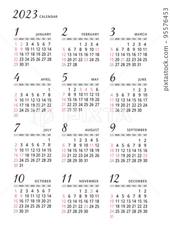 2023_年曆_簡約立式 95576453
