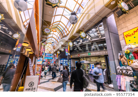 Tokyo cityscape in Japan Looking at Nakano Sun Mall shopping street etc. = October 23 95577354