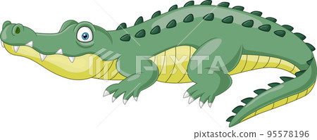 Cartoon crocodile isolated on white background 95578196