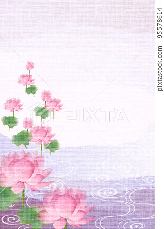 Mourning Japanese pattern lotus background 95578614