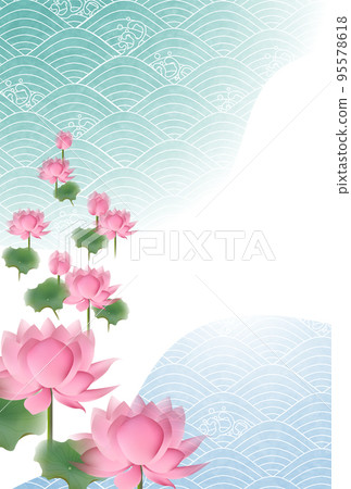 哀悼日本圖案蓮花背景 哀悼日本圖案蓮花背景 95578618