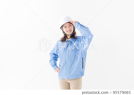 女人穿著工作服 95579065