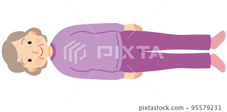 老人仰臥護理仰臥位 95579231