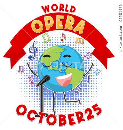 World Opera Day Banner Concept Vector World Opera Day Banner Concept Vector 95581186