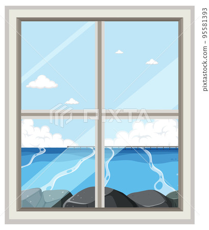 View through glass window View through glass window 95581393