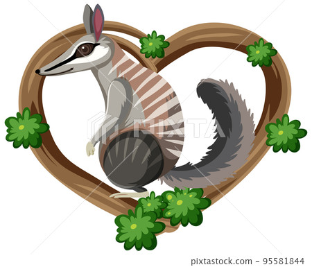 Numbat with liana heart frame 95581844