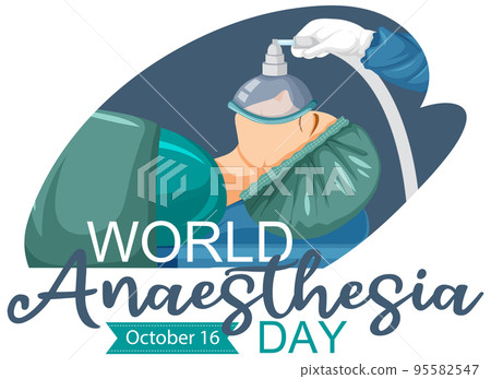 World Anaesthesia Day Logo Concept World Anaesthesia Day Logo Concept 95582547