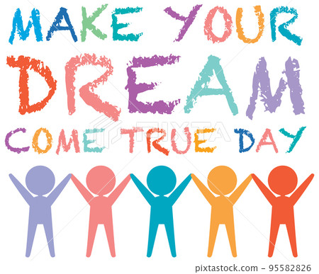 Make Your Dream Come True Day Logo Concept 95582826