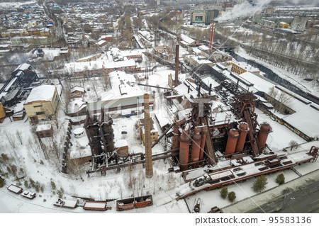 Demidov's old plant in Nizhny Tagil, Russia. Aerial view 95583136