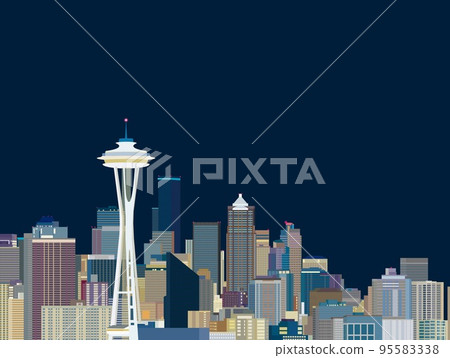 西雅圖西雅圖太空針夜景 95583338