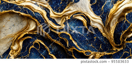 Marble texture, abstract wallpaper background. luxury marble texture  ,gold and blue 95583633
