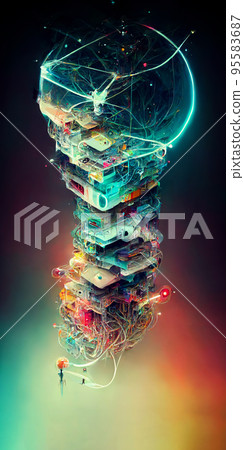 technology abstract wallpaper of variety of design technology 95583687