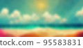 blurred background of sand beach and sea 95583831