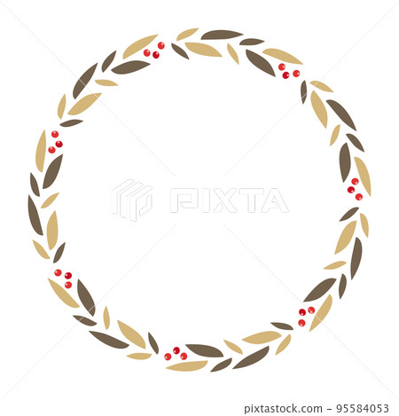Simple brown leaf frame illustration Simple brown leaf frame illustration 95584053
