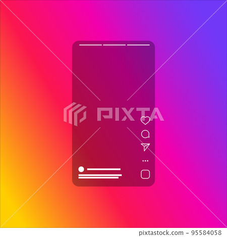 Template Screen Interface Application for Social Media 95584058